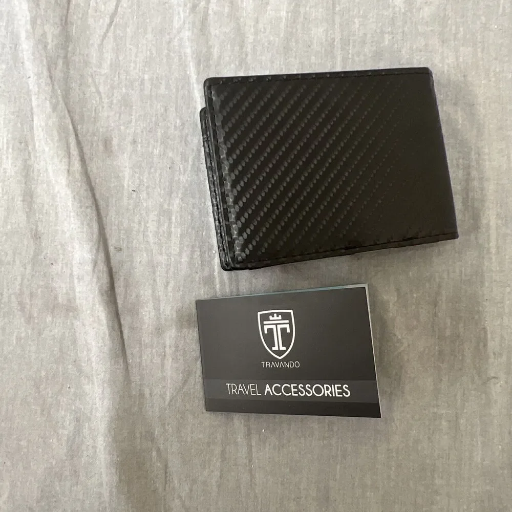 TRAVANDO Mens Slim Wallet with Money Clip AUSTIN RFID Blocking Bifold Charity